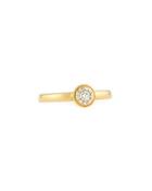 18k Yellow Gold Diamond Bouquets Bezel Ring,