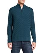 Men's Rowley Textured Quarter-zip Sweater, Extended