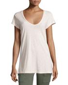 S/s Deep V Tee Cptn
