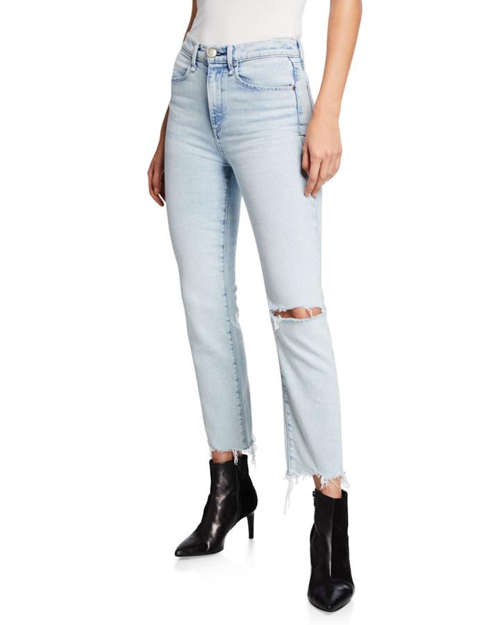 Mid-rise Ankle Cigarette Jeans W/