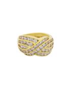 18k Pleated Diamond Ring,