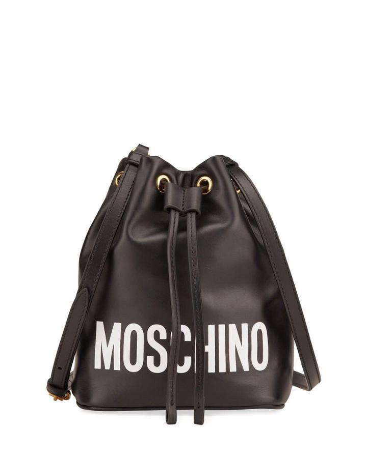 Logo-print Leather Drawstring