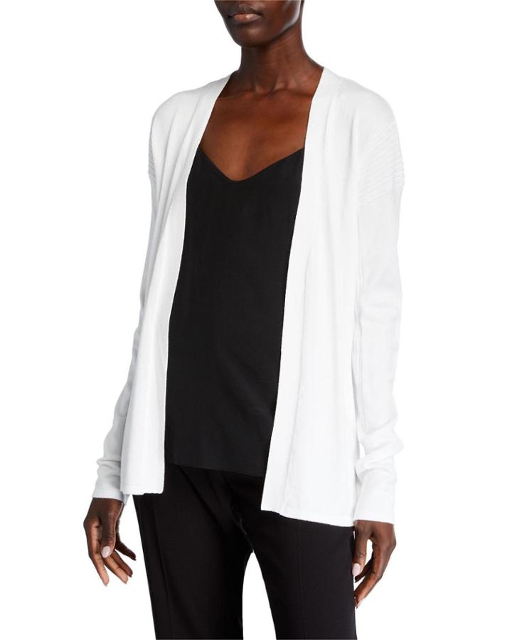 Open-front Long-sleeve Cardigan