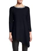 Assym Tunic Jewel Neck
