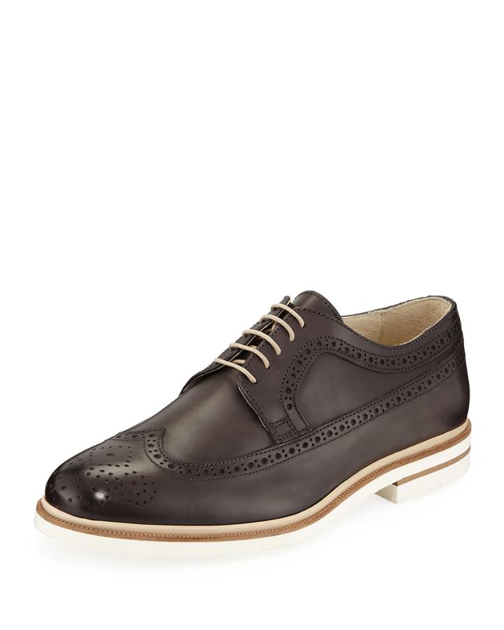 Men's Leather Wingtip Oxfords