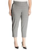 Glen Plaid Slim Cropped Pants,