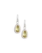 Lemon Citrine & White Sapphire Pear Earring Charms