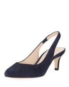 Kadance Suede Low-heel Slingback Pumps
