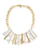 Dauphin&eacute; Pearly Stick Collar Necklace