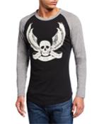 Men's Living The Dream Skull Graphic Long-sleeve T-shirt