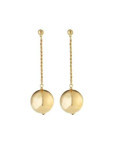 Polished Chain W/ Ball Dangle Earrings