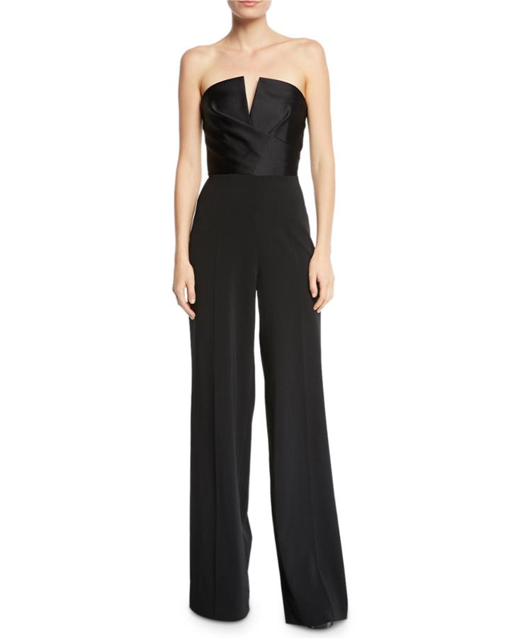 Dawson Strapless V-neck Combo Jumpsuit