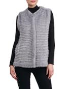 Layered Mink Vest With Leather Inserts