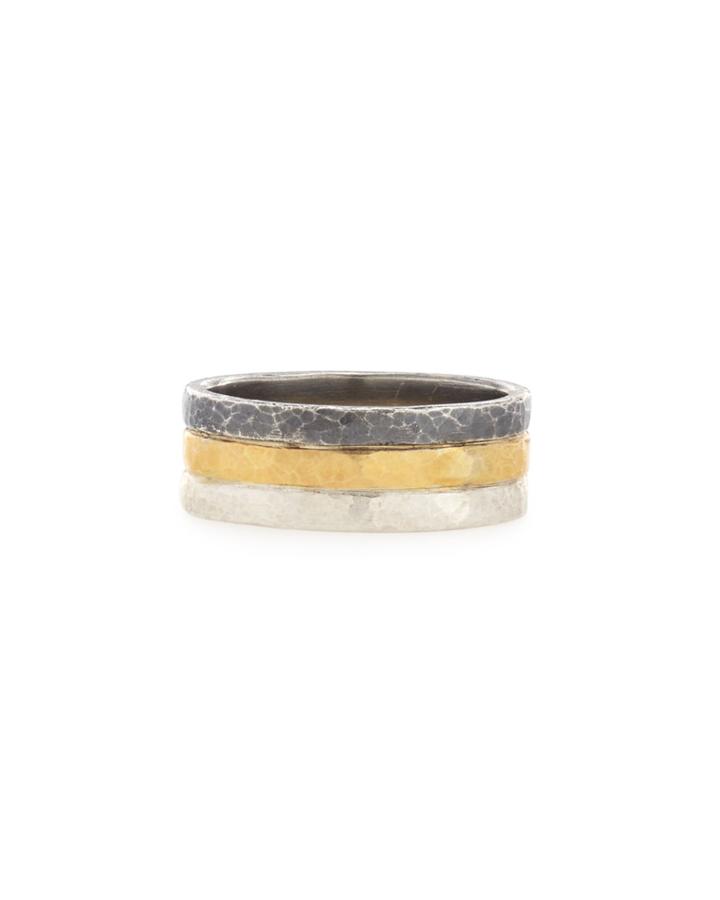 Gurhan Tricolor Fused Band Ring, Size 6, Women's,