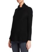 Cashmere Reverse Jersey Turtleneck
