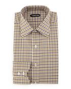 Gingham Dress Shirt, Aubergine