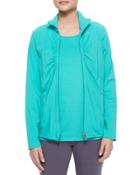 Weekend Ruched Zip-front Jacket