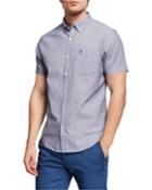 Men's Short-sleeve Dobby Oxford Button-down