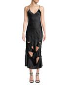 Kyle Slashed V-neck Silk