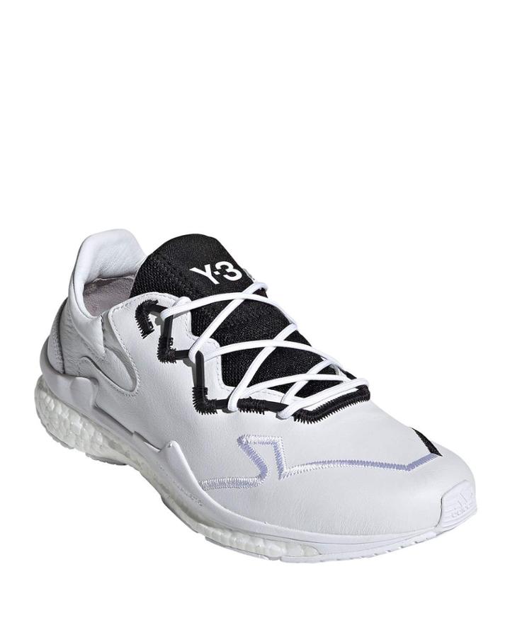 Men's Adizero Leather Running Sneakers W/ Contrast