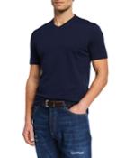 Men's Slim V-neck Cotton T-shirt