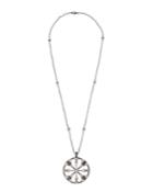 Long Moonstone Necklace W/ Diamond Clover