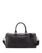 Genuine Leather Duffle Bag, Black