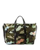 Camo-print Large Nylon Tote Bag