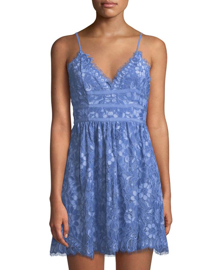 Give It Up Crochet Sleeveless Fit-and-flare Dress