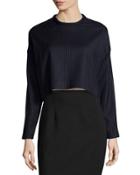 Pinstripe Long-sleeve Cropped