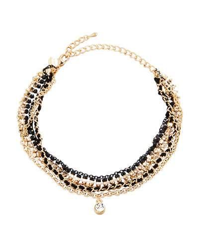 Crystal Rhinestone Drop Choker Necklace