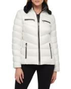 Quilted Faux-fur Puffer Coat