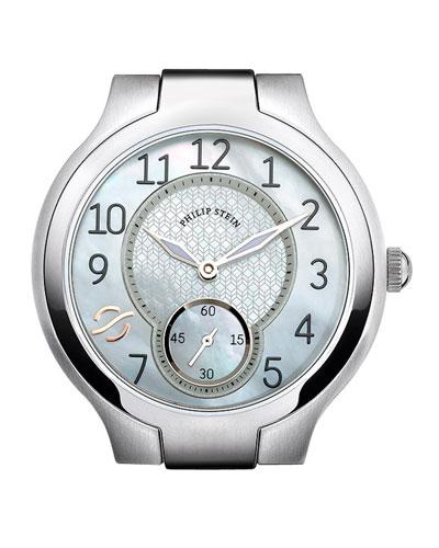 Round Mother-of-pearl & Stainless Steel Watch Head