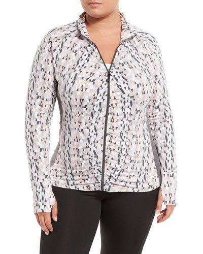 Jacinda Geo-print Performance Jacket, Illusion