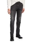 Men's Adrien Paneled Straight-leg Jeans, Archangel Gray
