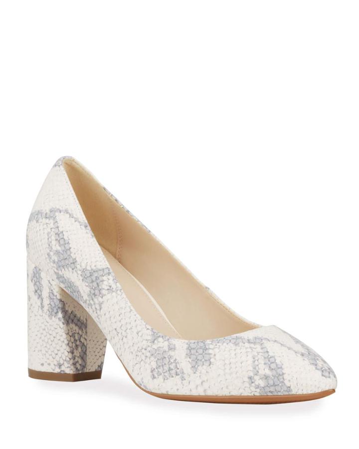 Karena Snake-print Office Pumps