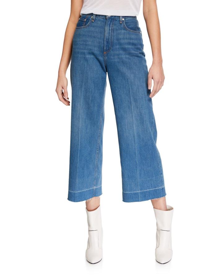 Ruth Super High-rise Cropped Wide-leg Jeans