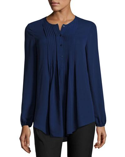 Pintucked Georgette Blouse