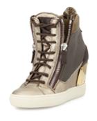Giuseppe Zanotti Colorblock Metal-wedge Sneaker, Alba, Women's,