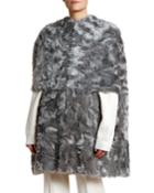 Faux Fur Capelet Coat