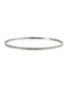14k White Gold Diamond Bangle