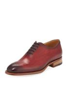 Ronda Painted Lace-up Oxford, Red
