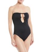 Dakota One-piece Solid Swimsuit With Cutout Ring Front