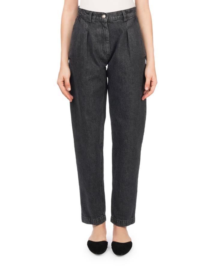 Huntsville High-waist Pleated Stovepipe Jeans