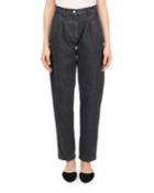 Huntsville High-waist Pleated Stovepipe Jeans