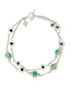 New World Double-strand Chain Bracelet W/ Champagne Diamonds