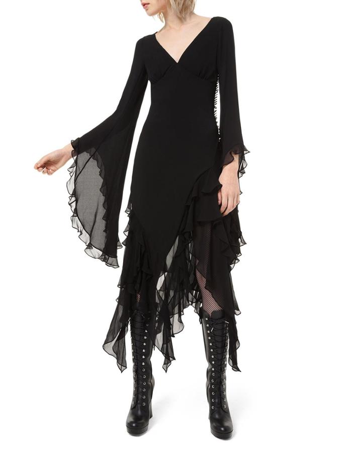 Ruffled Chiffon Bias