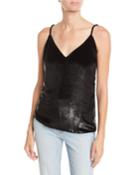 Velvet V-neck Cami Top