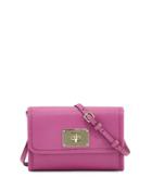 Daphne Saffiano Leather Crossbody Bag, Azalea