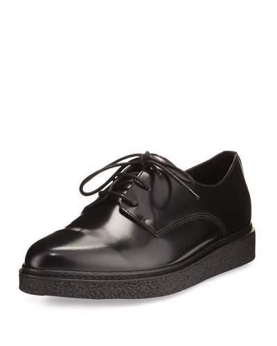 Wynn Shiny Leather Creeper, Black